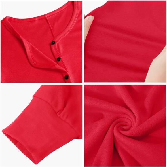 Women's Cotton Thermal Union Suit Onesie Pajamas Loungewear Base Layer - Picture 6 of 7